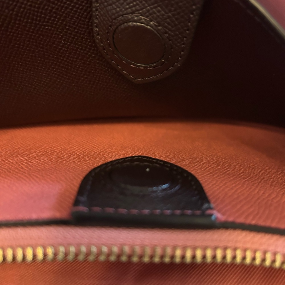 Coach Willow Burgundy Tote with Chocolate Handles - Picture 11 of 12